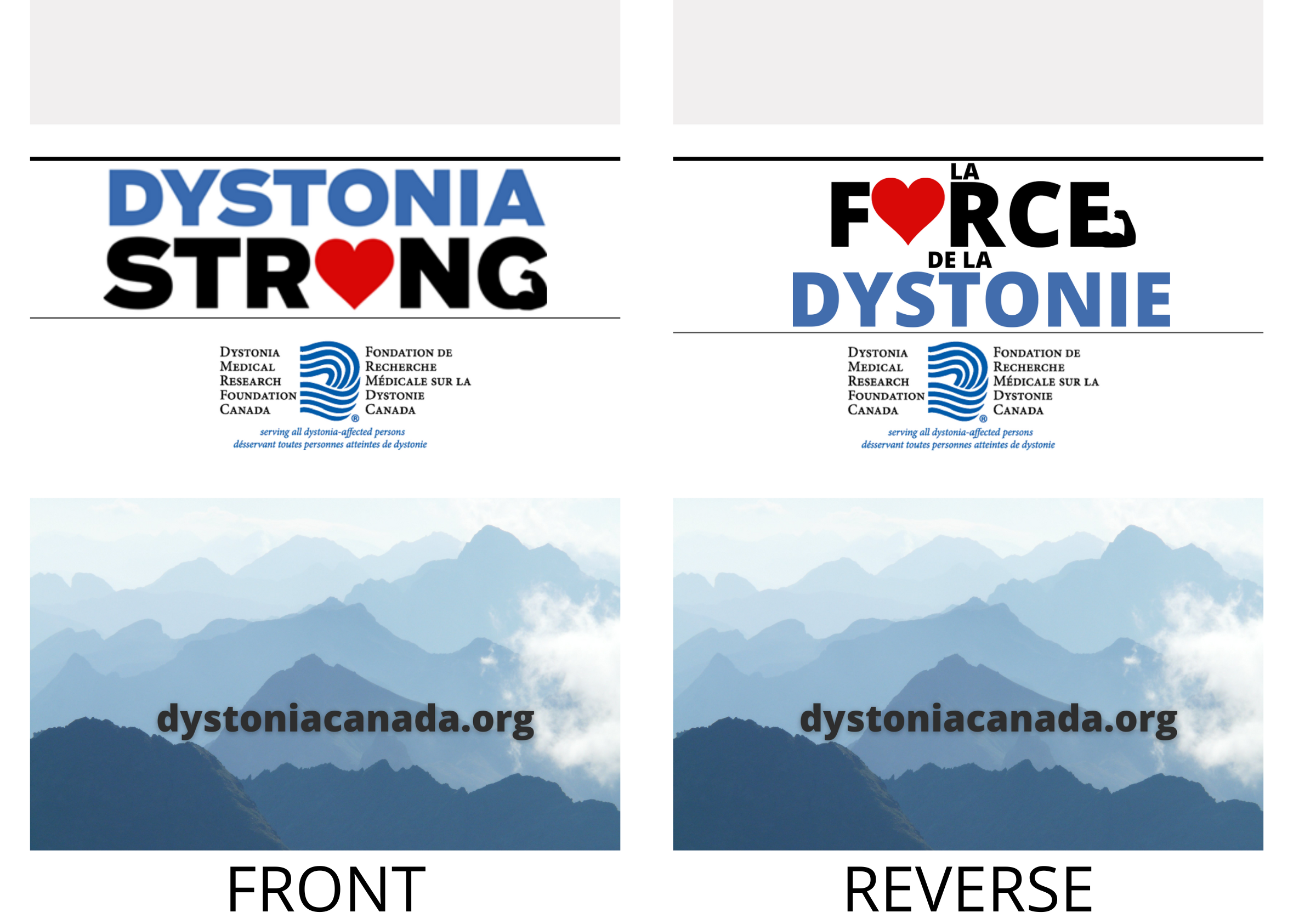 Dystonia strong flag front and reverse sides