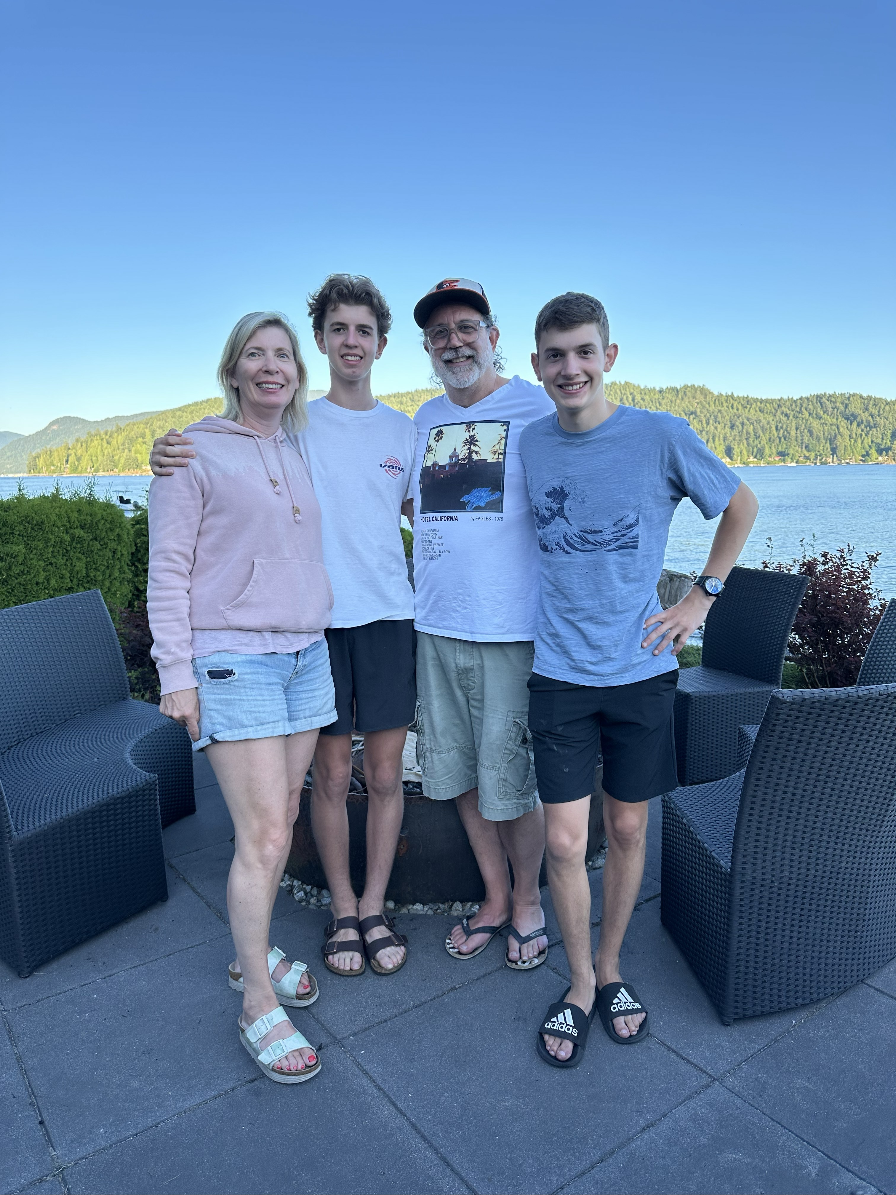 Julie with her family