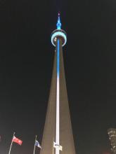 CN Tower in Dystonia Blue